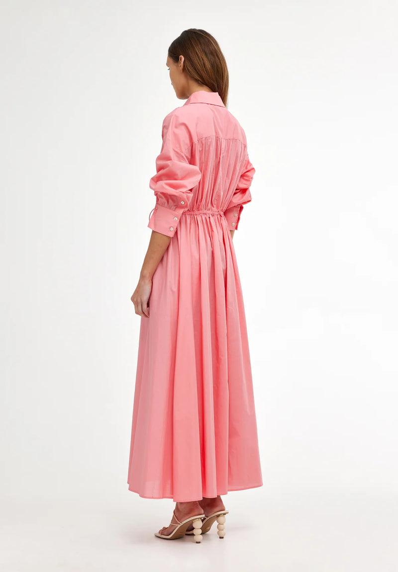 Isla Shirt dress | Coral pink