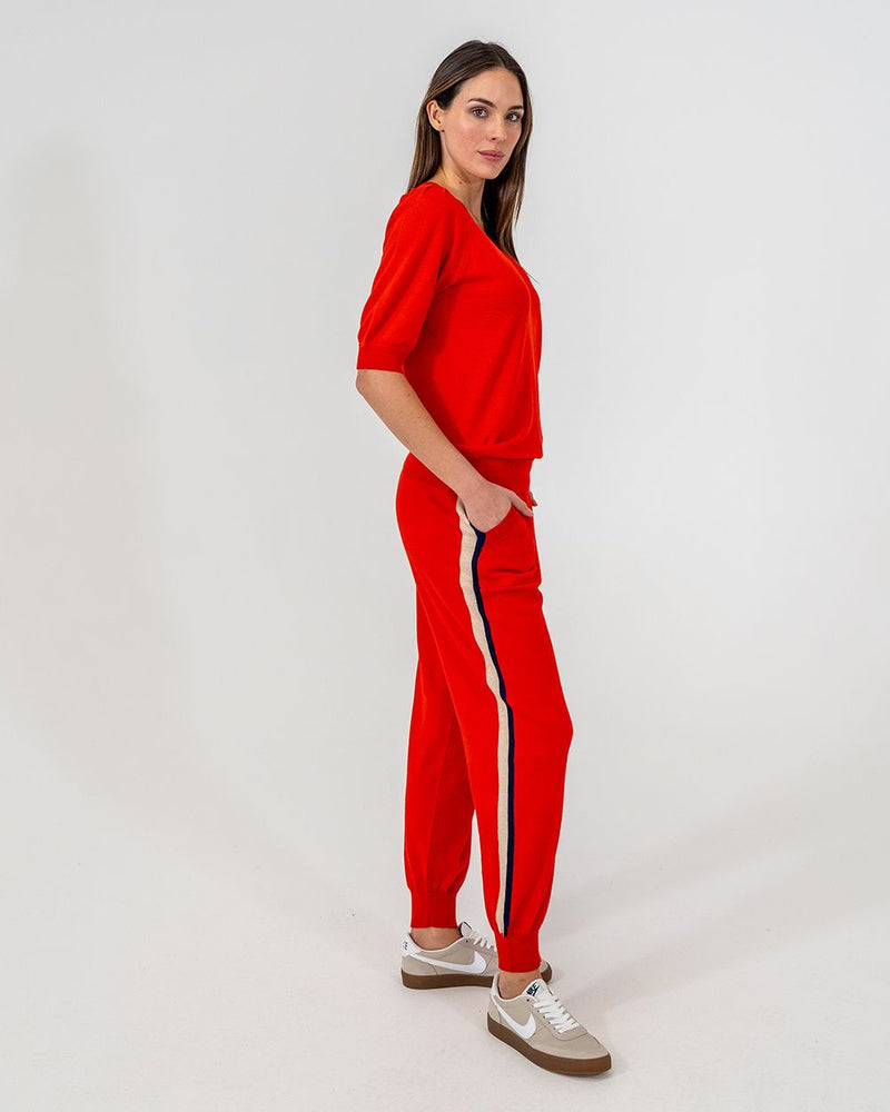 Evita Short Sleeve Knit | Poppy