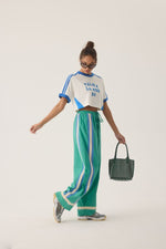 La Mer Stripe Pant Jade Green