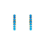 Indigo Opal Crystal Midi Hoops