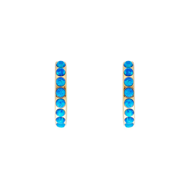 Indigo Opal Crystal Midi Hoops