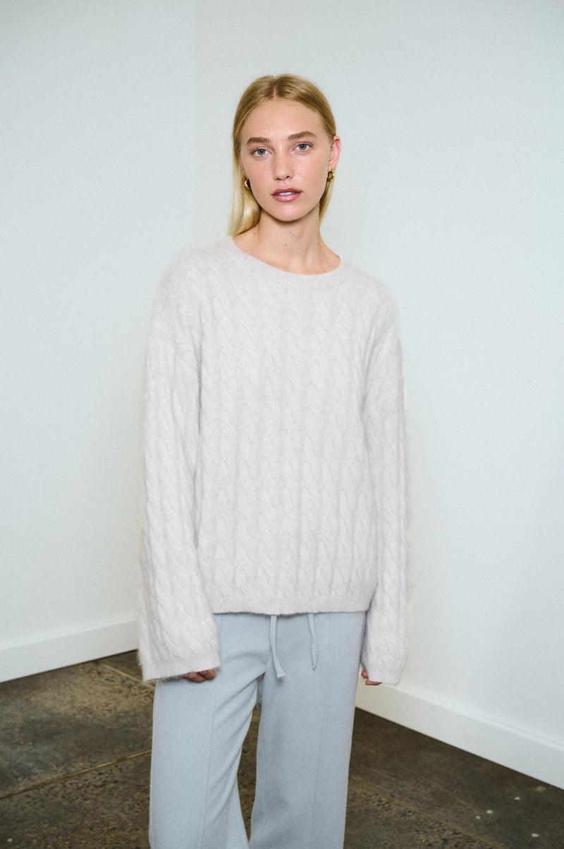 Anna Cable Knit | Cloud – Betty and Lola