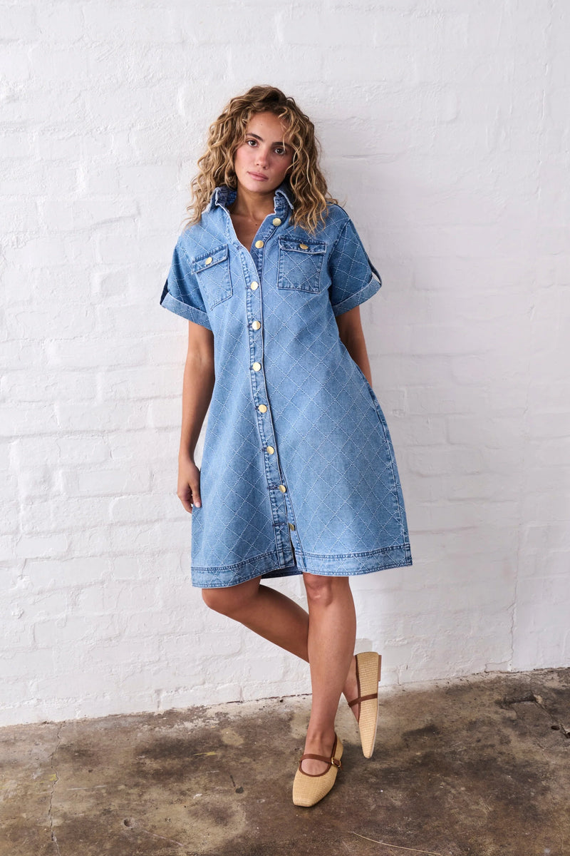 Simone Dress | Check Stitch