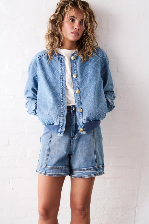 Sabrina Bomber Check Stitch