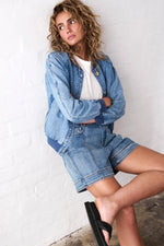 Sabrina Bomber Check Stitch