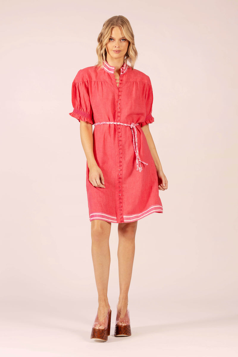 July Linen Midi | Watermelon
