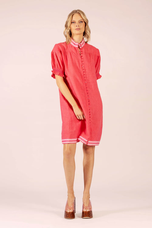 July Linen Midi | Watermelon
