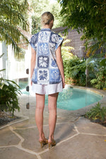 Abby Botanical Top | Denim