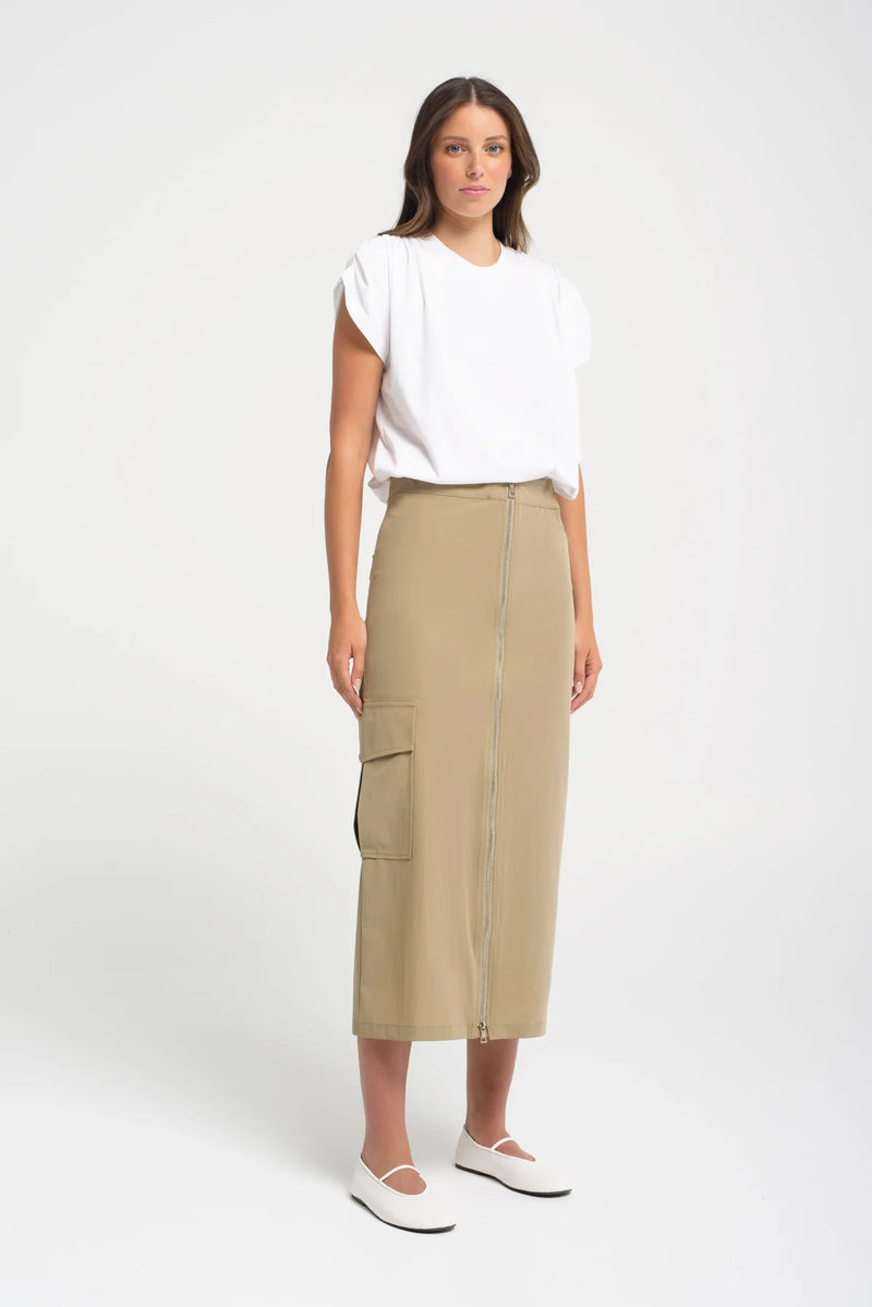 Pima Cotton Smocked Shoulder Top Porto | White