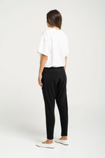 Pima Cotton Relaxed Fit Drawstring Hem Top Lisbon | White