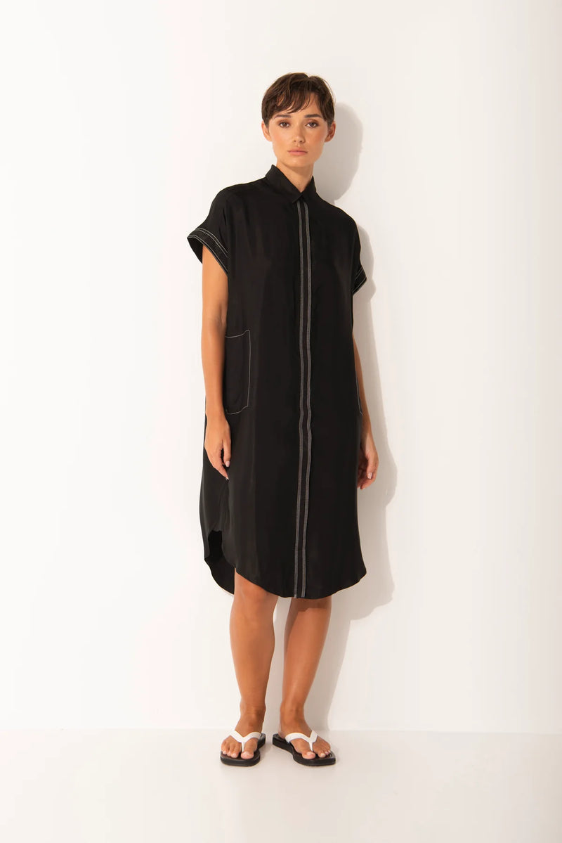 Dress Juan | Sea/White