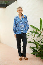 Chloe Bird Blouse | Blue