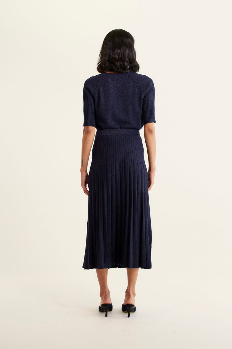 Barney Skirt Lurex | Navy