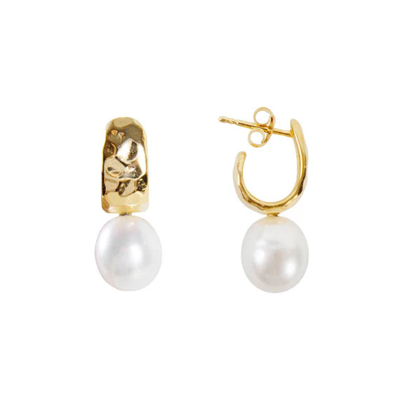 Fairley | Pearl Beaten Dolce Earring