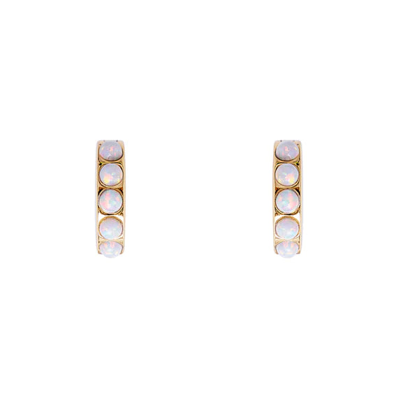 Fairley | Ivory Opal Crystal Huggies