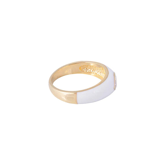 ENAMEL MARQUISE RING