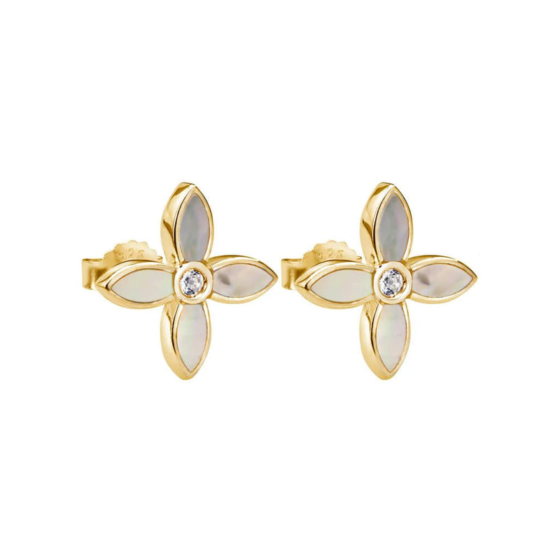 Floral Earring Mother of Pearl