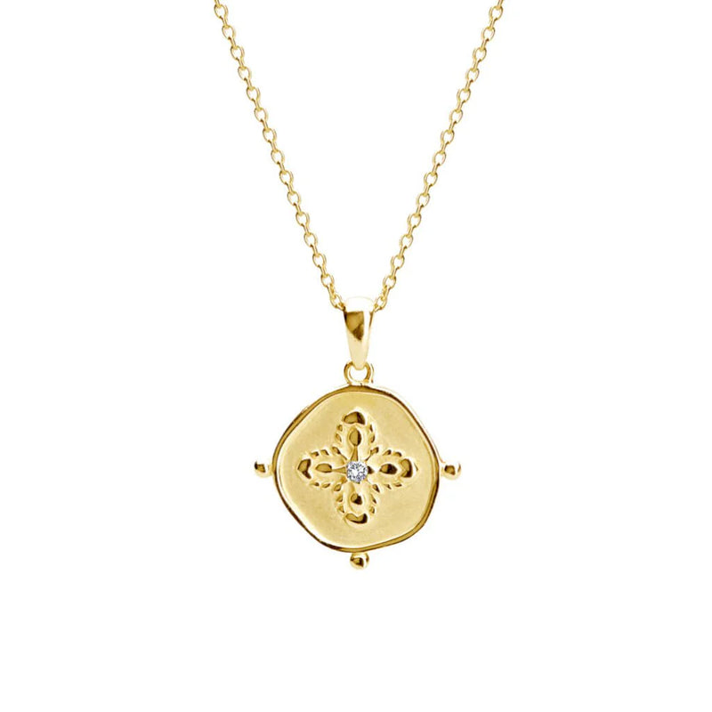 Sahara Medallion Necklace Gold