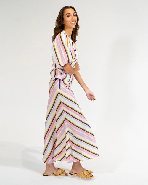 Austin Bias Skirt | Catalina Stripe