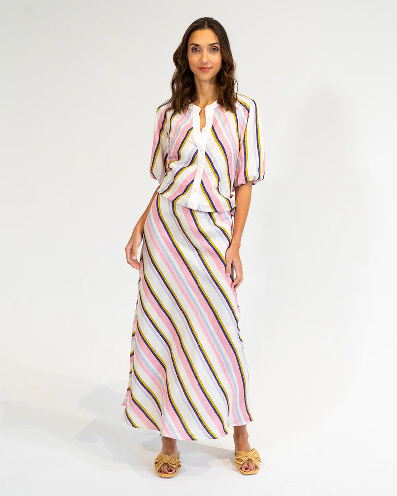 Austin Bias Skirt | Catalina Stripe