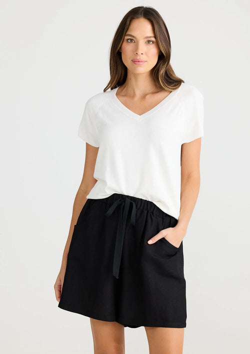 Miami Shorts | Black Linen