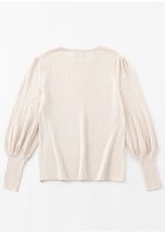 CASHMERE BLEND BELL SLEEVE TOP | WINTER WHITE
