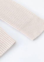 CASHMERE BLEND NEW SKINNY RIB CREW | LIGHT SHELL
