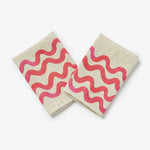 Double Wave Pink Napkin set of 4