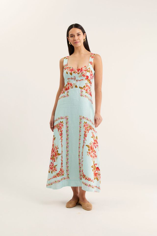 Simmie Linen Dress | Portofino