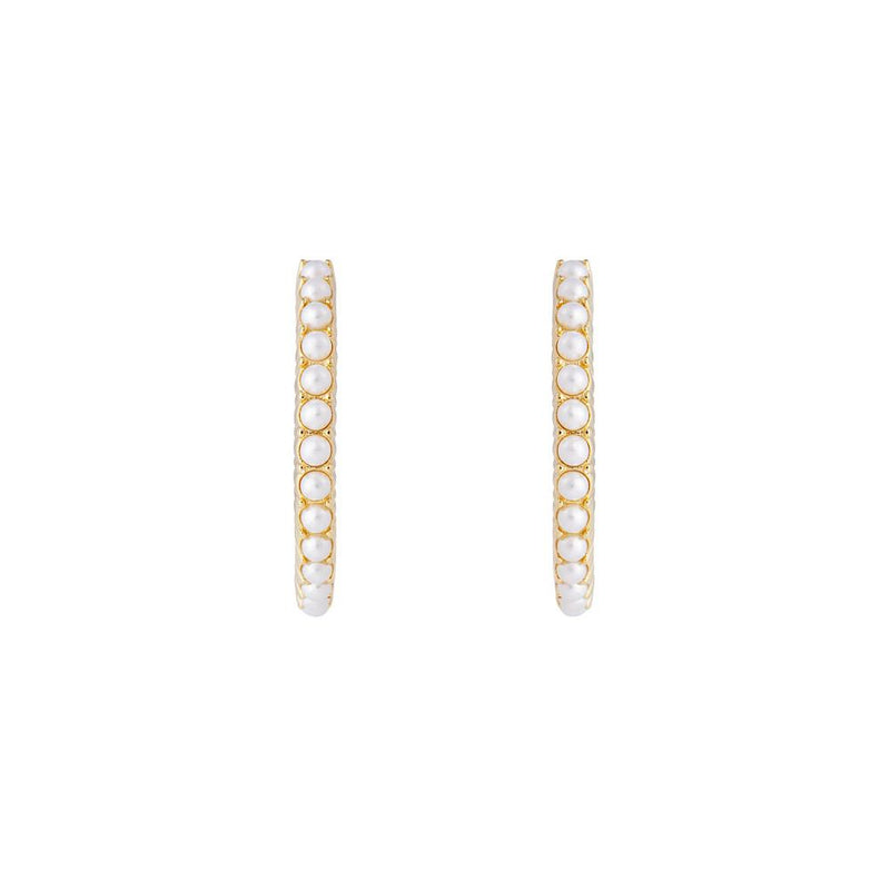 Slim Crystal Pearl Maxi Hoop