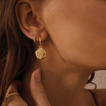 Night Sky Hoop Earrings Gold