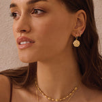 Night Sky Hoop Earrings Gold
