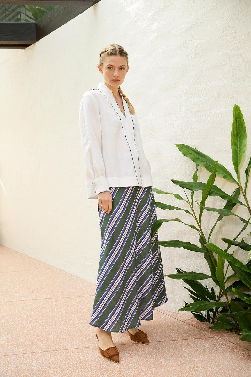 Skye Linen Blouse | White