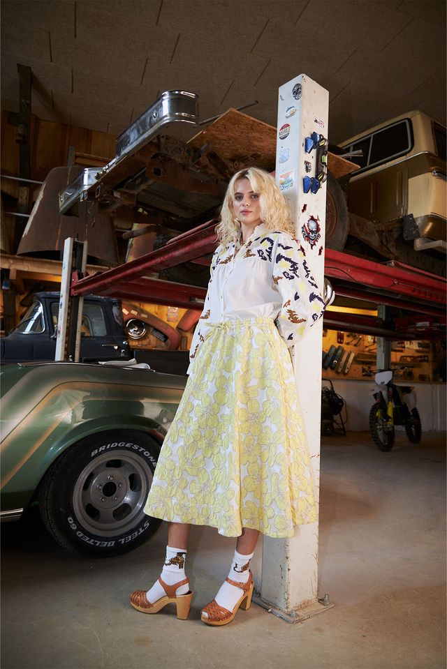Bristol Midi Skirt | Yellow