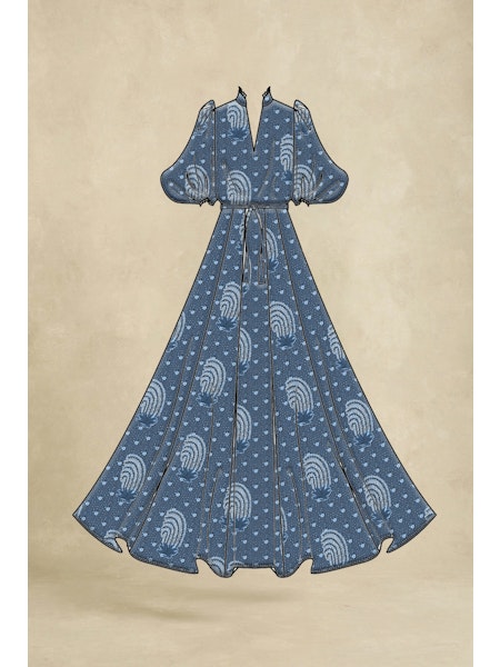 Oceanus Dress | Tide Indigo