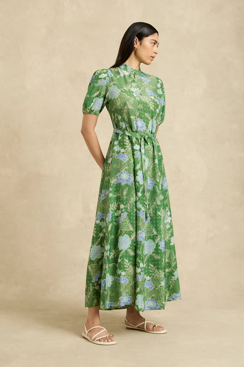 Oceanus Dress | Bloom Jungle Green