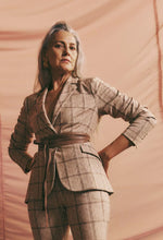 VENUS PONTE BLAZER | OATMEAL CHECK