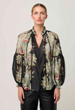 Espada Cotton Silk Blouse in Mariposa Nero