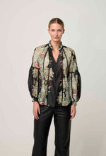 Espada Cotton Silk Blouse in Mariposa Nero