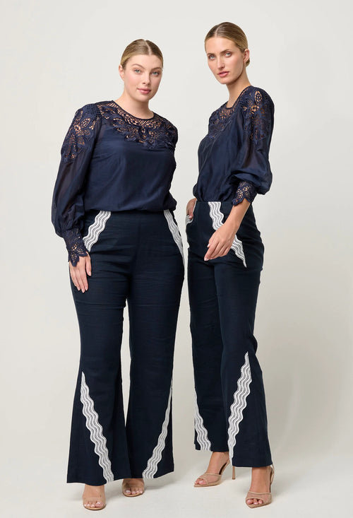 Mirador Lace Blouse | Night Sky