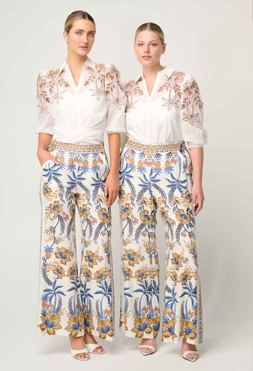 Willow Viscose  Panel Pant | Golden Medina