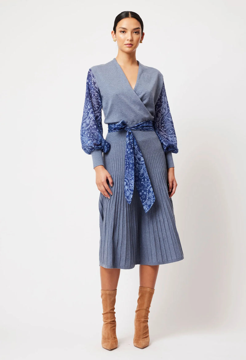 Lyra Merino/Cotton Cross Front Knit Dress