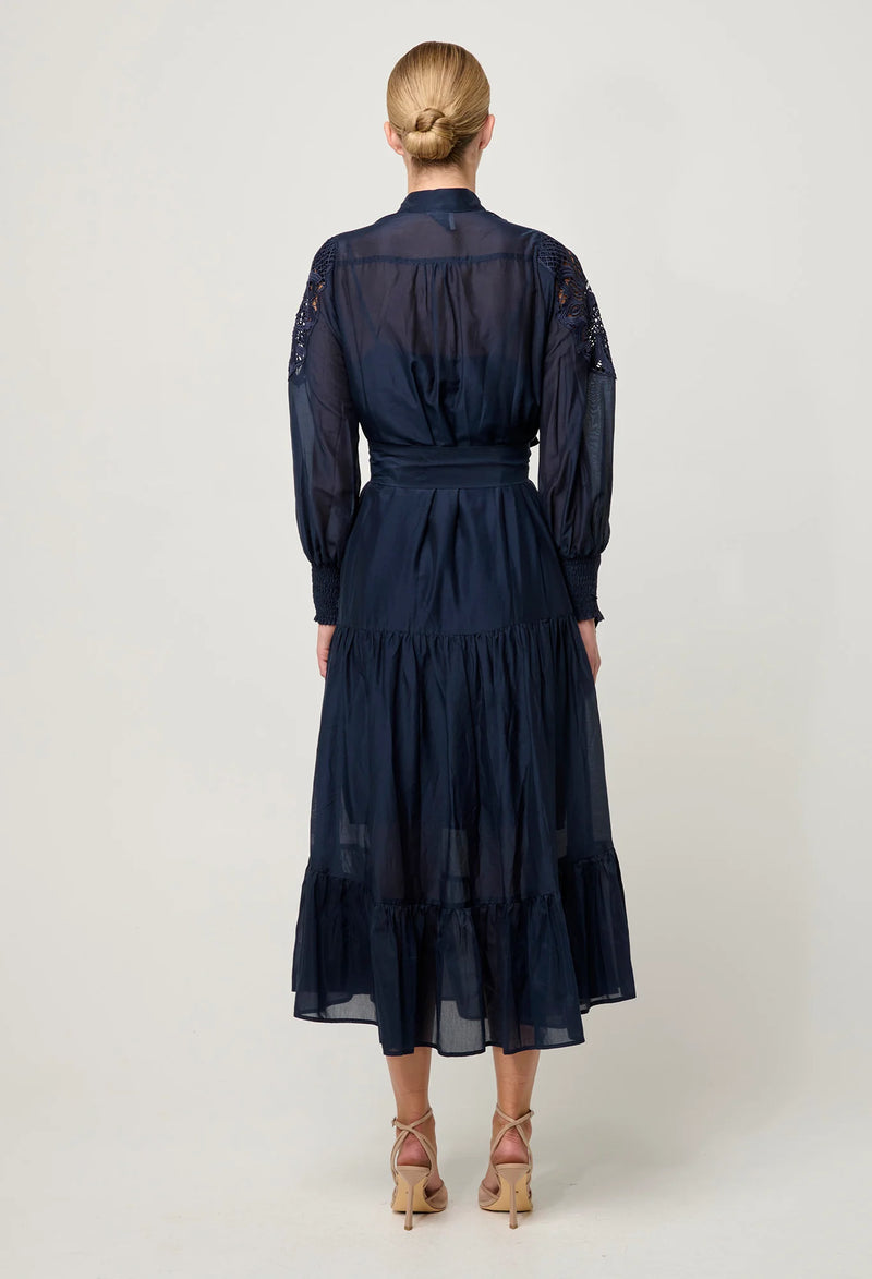 Mirador Silk Maxi Dress | Night Sky