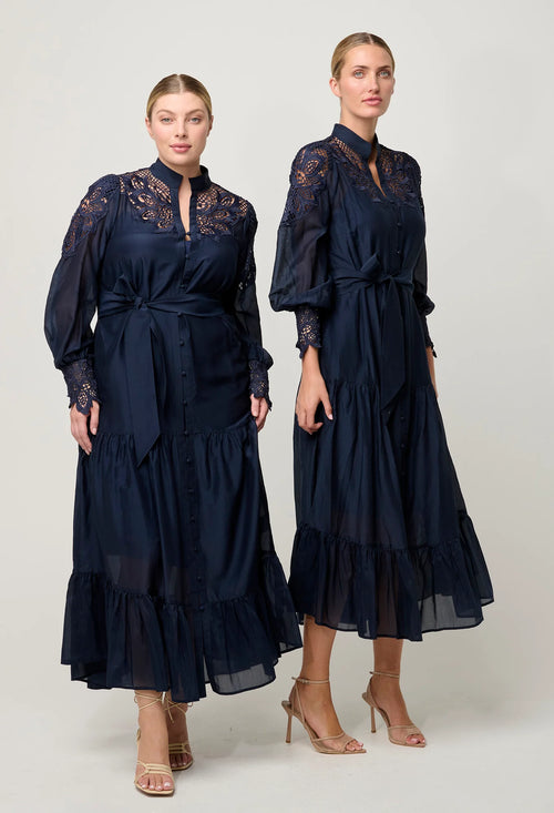 Mirador Silk Maxi Dress | Night Sky