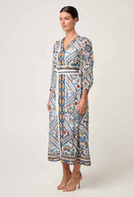 Alexis Contrast Trim Silk Cotton Midi Dress | Petinos Floros