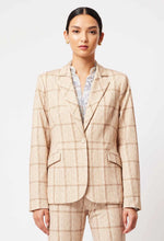 VENUS PONTE BLAZER | OATMEAL CHECK