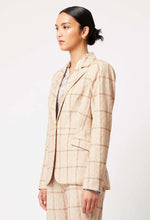 VENUS PONTE BLAZER | OATMEAL CHECK