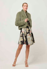 Reina Faux Fur Jacket in Jade Mist