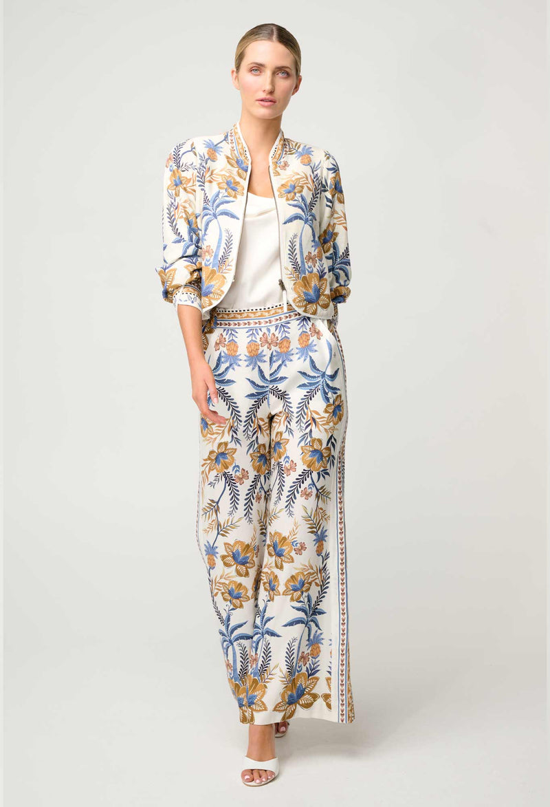 Aurora Reversible Linen Viscose Jacket | Golden Medina/Marrakech Topaz