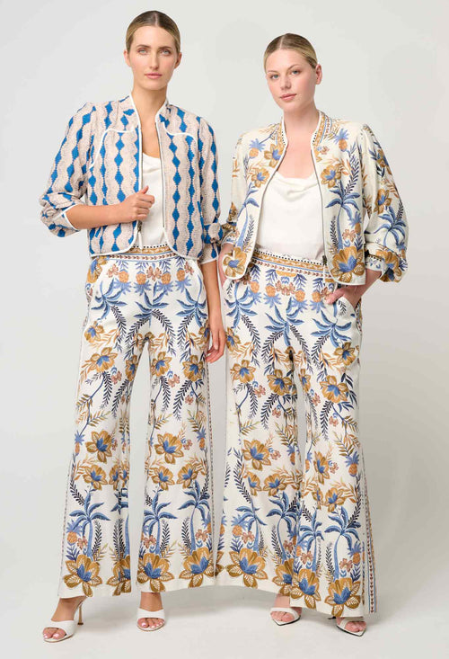 Aurora Reversible Linen Viscose Jacket | Golden Medina/Marrakech Topaz